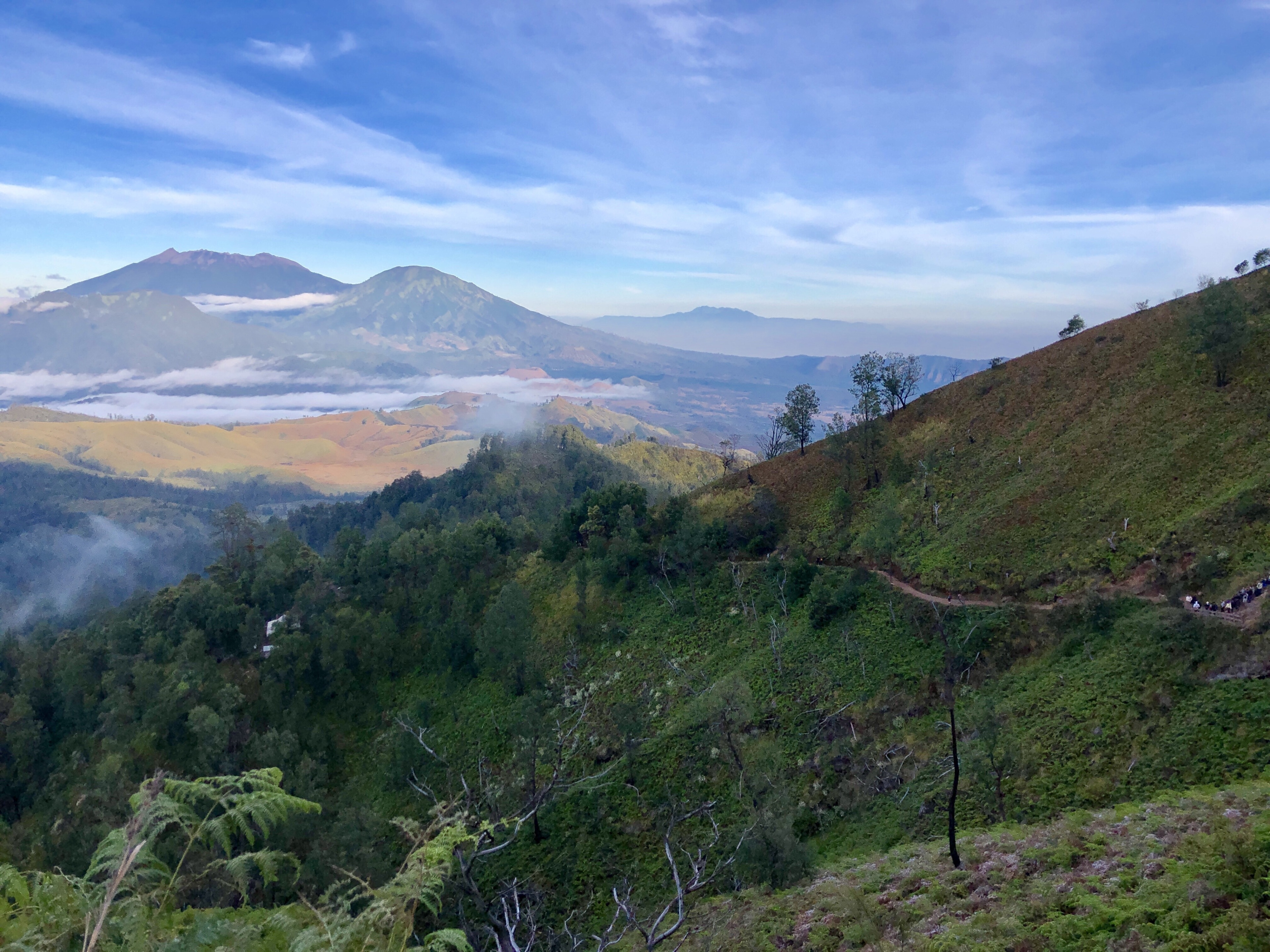 Can you see the trail to Ijen Crater. It’s quite a steep hike to get up to the crater. Took us 1.5 hours to get to the top in the dark at around 2am