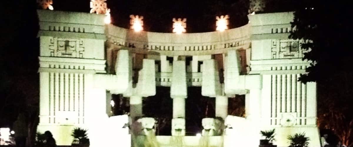 Park of the Americas #fountain #water #dragons #Mayan