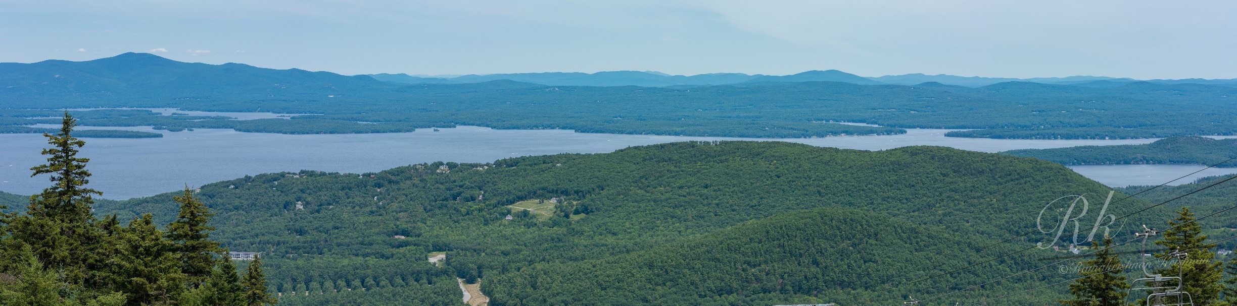 The View
Panoroma of 4 pictures taken from the top of Gunstock mountain.