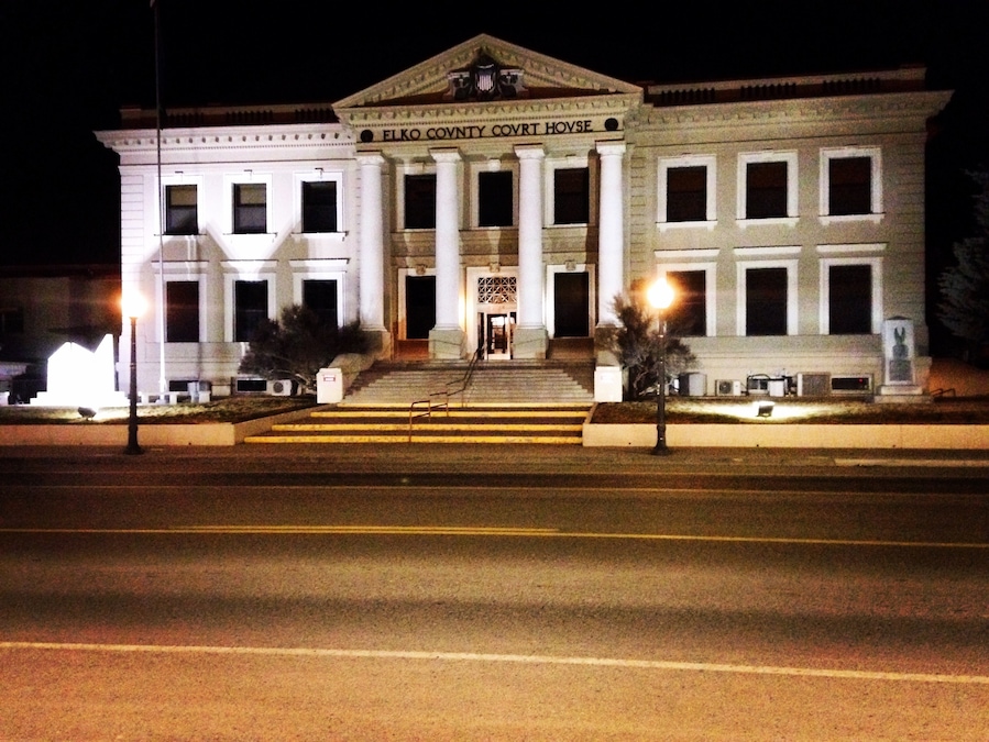 Cool building at night