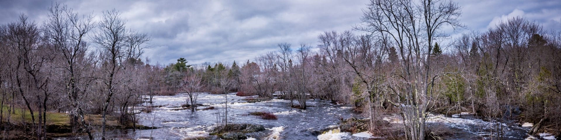 This was the weekend after the annual Kenduskeag River Race. The water was still flowing fast.