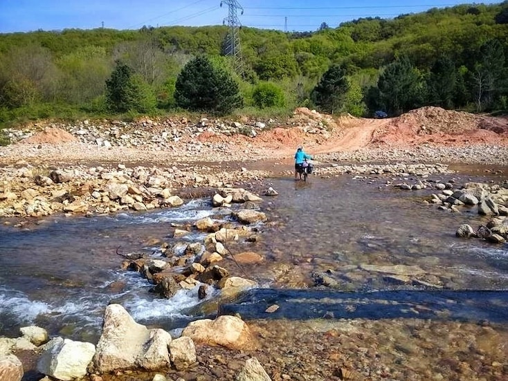 Nothing can stop us completing our journey to Yalikoy. While we were expecting to find an actual road to cross the river there was none so I had to take out my shoes and pass through the cold stream trying to keep my balance on the rocks that I stepped bare feet. Result, yes we did reach Yalikoy. Awesome bike trip and awesome to be on 2wheels. #LifeAtExpedia