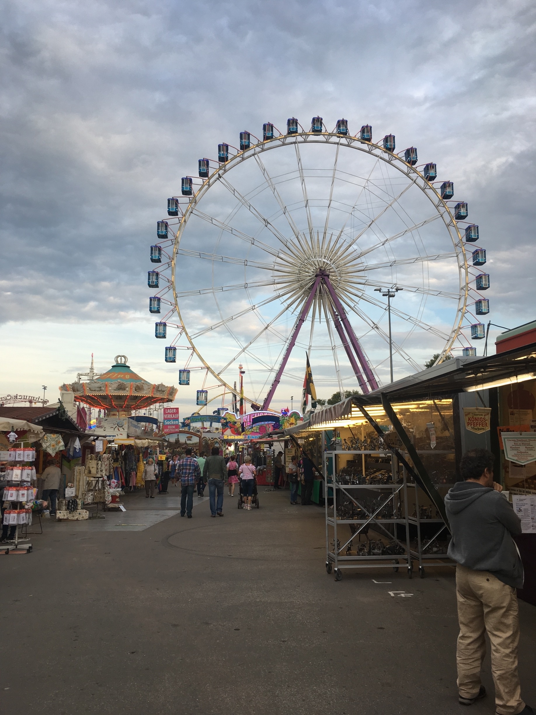 Volksfest in Stuttgart, the less touristy and way more fun Oktoberfest! Get a bunch of friends together and rent a table for the night for the most awesome experience.