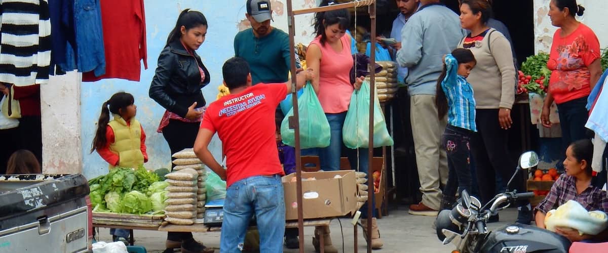 Shopping is a daily activity in El Fuerte and it is a social experience. People say hello, stop for a chat, eat, laugh, argue, play cards and eventually end up with what they came to get.