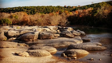 Big Rocks Park currently has wonderful fall colors. You can climb on the giant rocks or wade in the river.