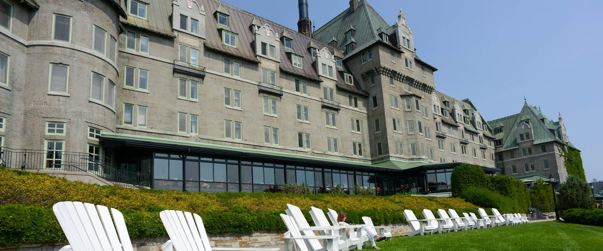 Fairmont Le Manoir Richelieu is located in the region of Charlevoix an hour or so from Quebec City. 
This is truly a fabulous escape !
Be sure and go on a horse carriage ride.