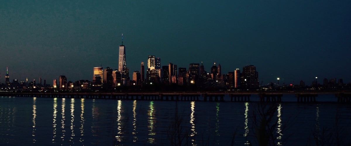 Manhattan island early evening from liberty state park. 
#BVSBlue