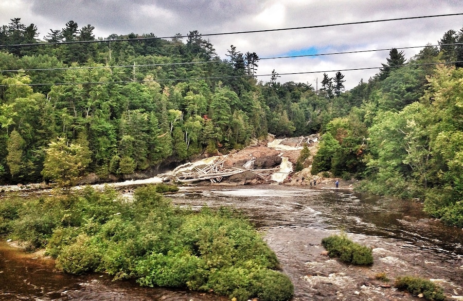Chippewa Falls. I've hiked here quite sometime ago and it was incredible to see it again and managed to take a picture from the bus.
This is a great area for hiking but remember to be bear aware as well as keeping an eye out for coyotes and wolves.