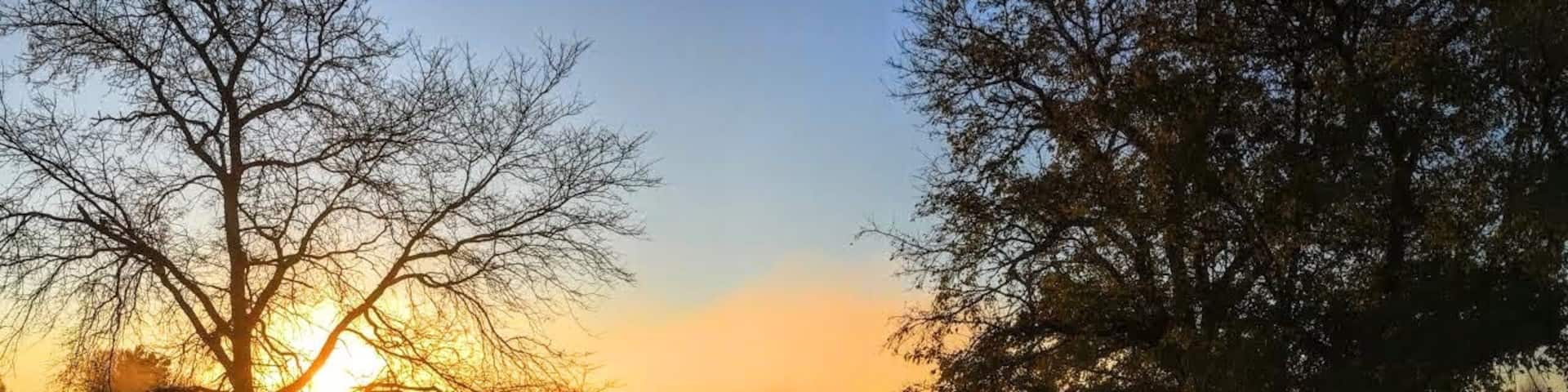 A late fall sunrise in Basehor, Kansas