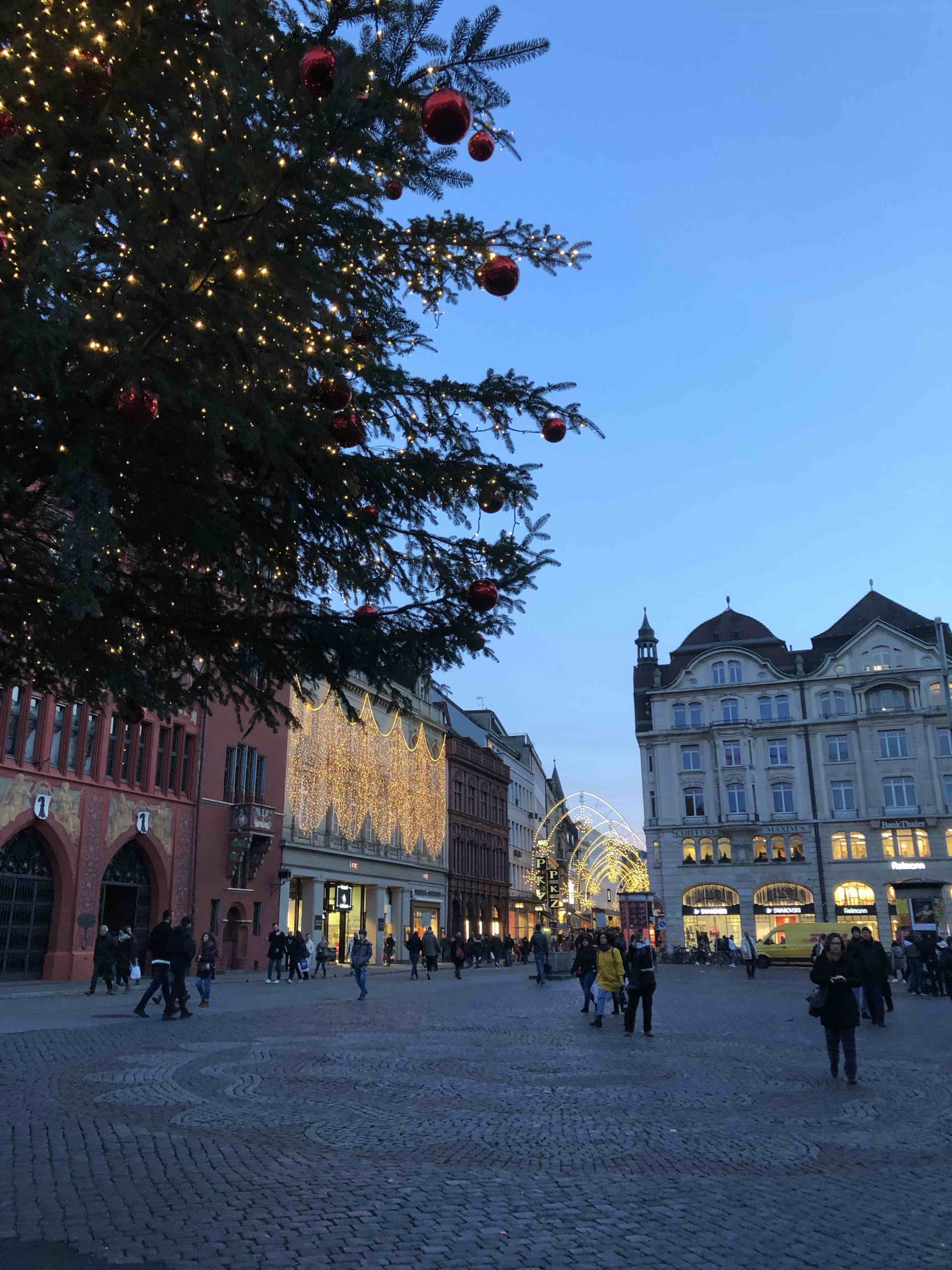 Post-Christmas time in beautifully decorated Marktplatz; Basel, Switzerland

#switzerland
#basel
#holidays