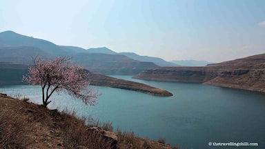 The Katse Dam is the highest dam in Africa (the surface reaches 2050 metres when at 100% full) and with 185 metres is the second largest dam wall in Africa. It is located in the country of Lesotho, a small country completely surrounded by South Africa. More info about Lesotho --> http://www.thetravellingchilli.com/13-interesting-facts-about-lesotho/