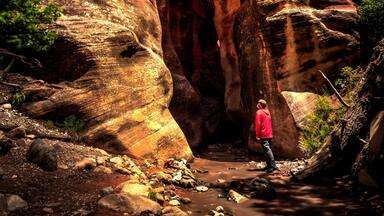 Entrance to the slot canyons 