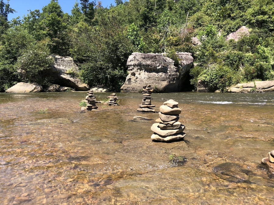 Kayaking down Bear Creek