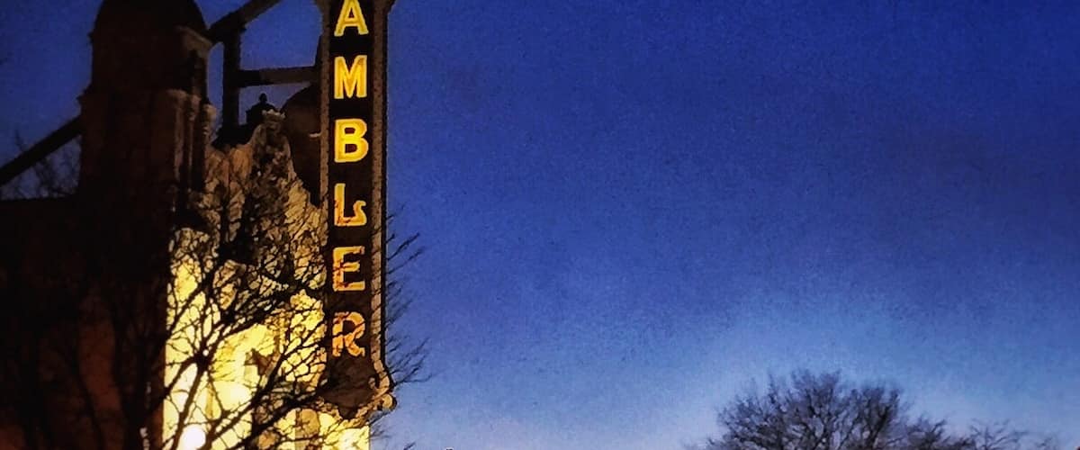 Just west of Philly, the small town of Ambler has some good restaurants and whiskey bars on its Main Street.