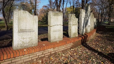Inside the Nis Fortress, walking around the park and saw these old cemetery stones.  I
