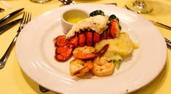Shrimp & lobster for dinner at Carnival Inspiration's 5-day cruise from Long Beach, California to Ensenada, Mexico.
