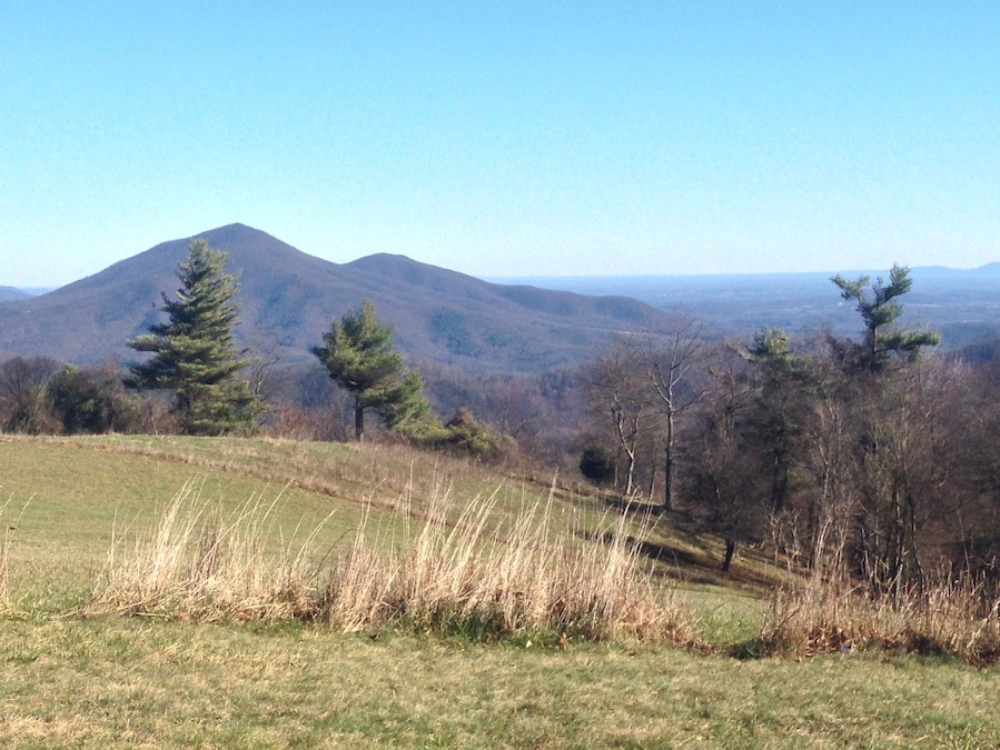 Beautiful spot overlooking the Blue Ridge Mountains