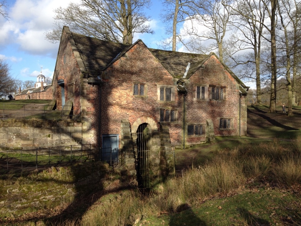 The old water-powered sawmill at Dunham Massey (and the big shadow of a tree!)