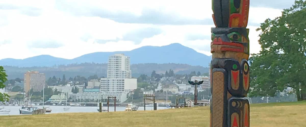 A beautiful view towards the Nanaimo Harbour from Newcastle Island. Newcastle Island Park is a great place to hike, camp, explore, beachcomb, and kayak. #LoveMyTown