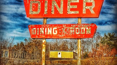 Abandoned diner off Route 11 going towards Woodstock. 