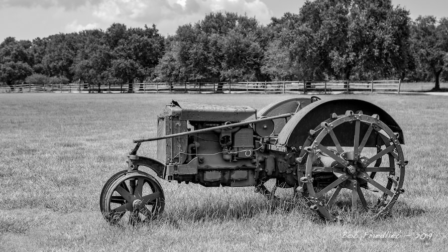 A well used piece of antique farm machinery