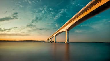 The sallingsund bridge. 
Nice location for some photos. There's a great beach rigth below the bridge and a parking lot not far away.