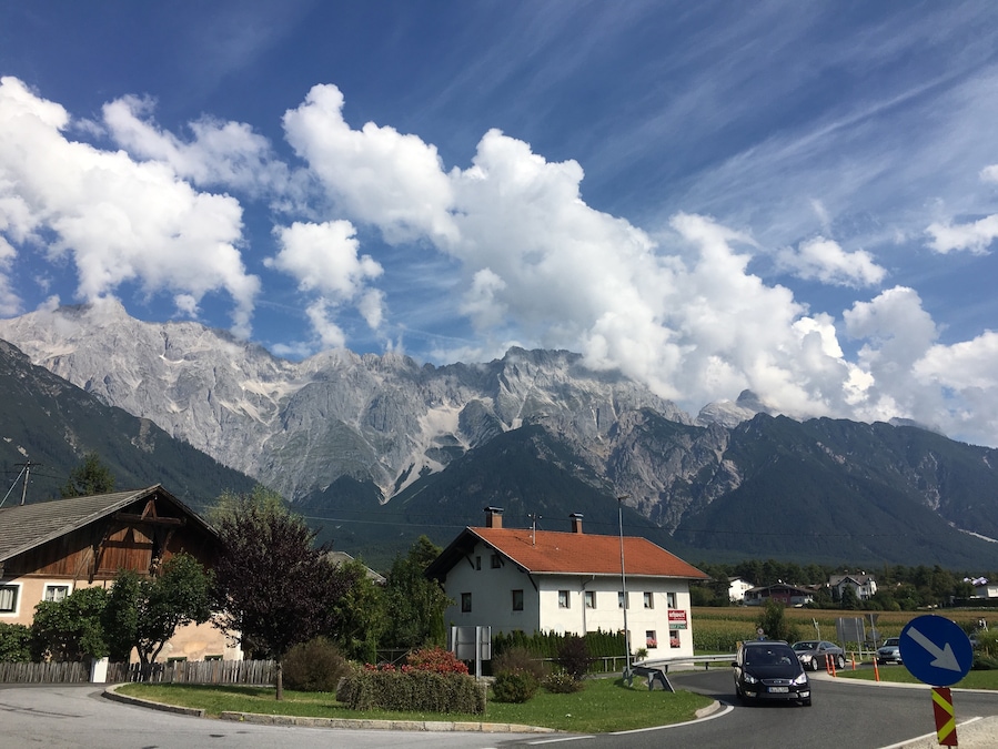 Sept 16 travelling through the Austrian Alps on way to Lake Garda