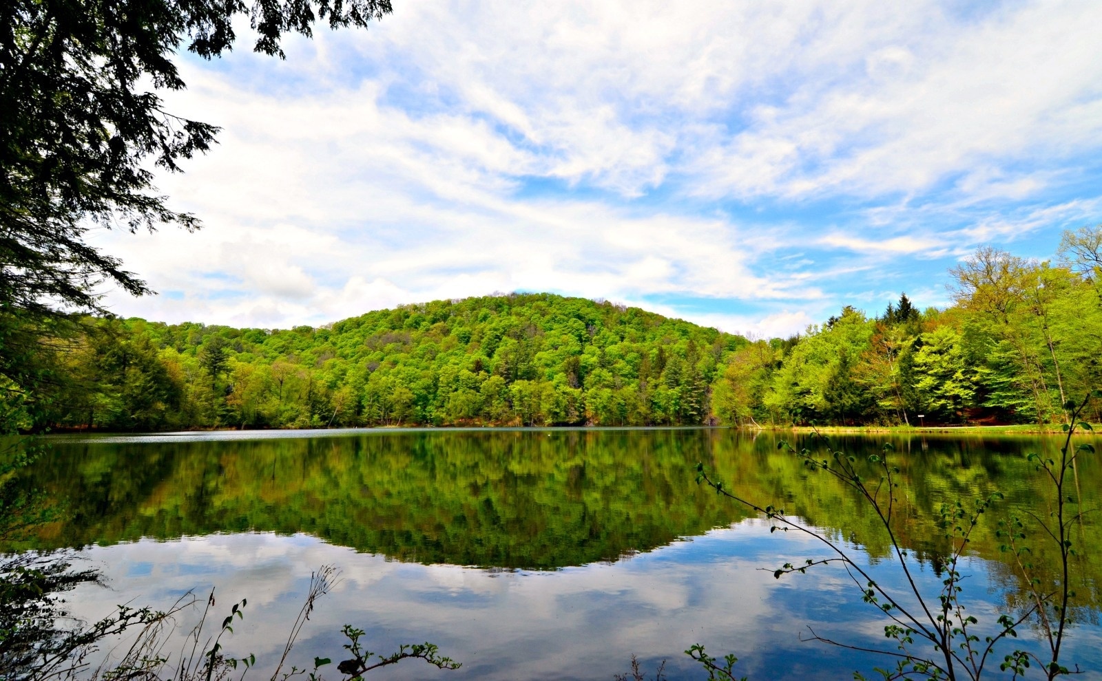 When visiting Woodstock, Vermont, one not-to-miss outdoor attraction is the Marsh - Billings - Rockefeller National Historical Park, the first National Park in Vermont. The site is full of ambient trails with different atmospheres, whether you want to summit a mountain, run through a field or picnic on a lovely lake. Here you see The Pogue, a 14-acre (6-hectare) lake, featuring mountain reflections and beautiful Great Blue herons hungry for bass fish. For me, this spot was pure heaven in Vermont. #travel #AmazonDestinations #spon 