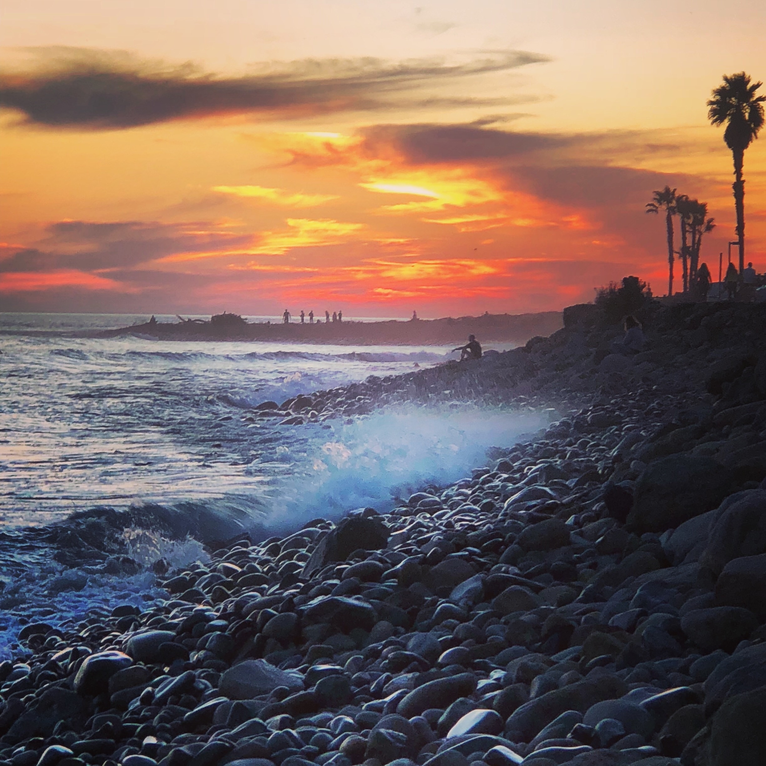 Ventura, CA. Rated as one of the happiest cities in United States to live in. I believe it is due to the fabulous surf conditions, the sound of the sea upon the shore and the incredible sunsets. 