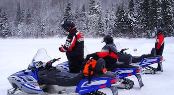 Skidooing in Canada. Great fun! 