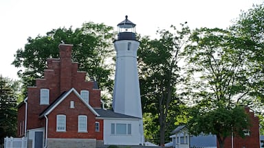 One of the many lighthousesthat lined the shores of the Great Lakes to keep shipping safe. #OnTheRoad