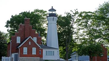 One of the many lighthousesthat lined the shores of the Great Lakes to keep shipping safe. #OnTheRoad