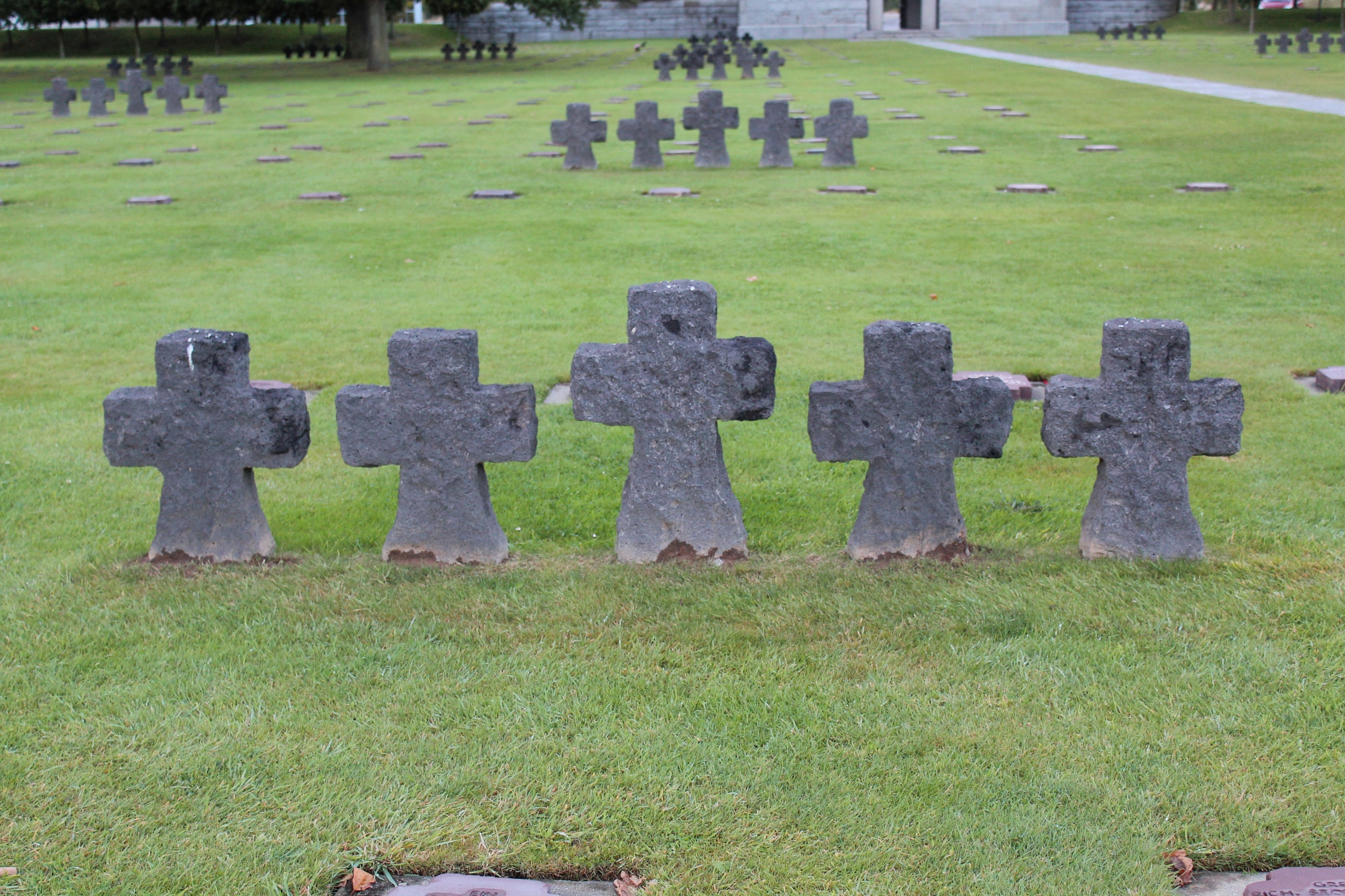 The German cemetery of World War 2. A very primitive, beautifully arranged cemetery. 