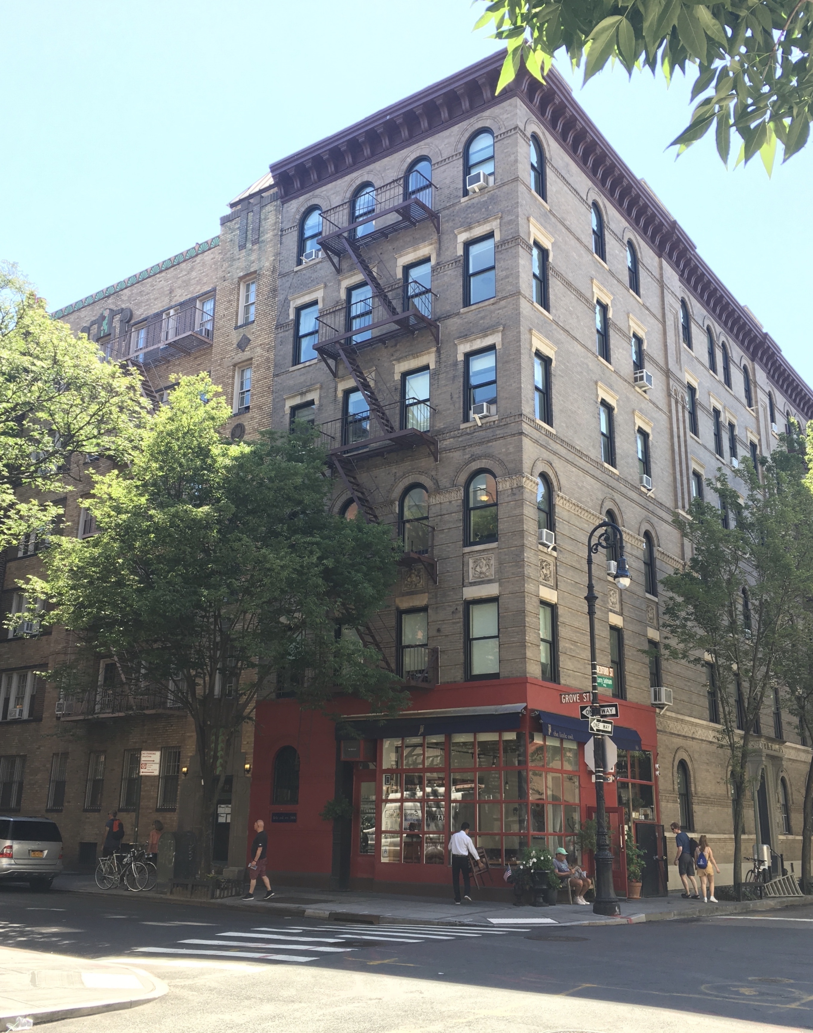 Friends Apartment and The Little Owl at Grove St. & Bedford St.