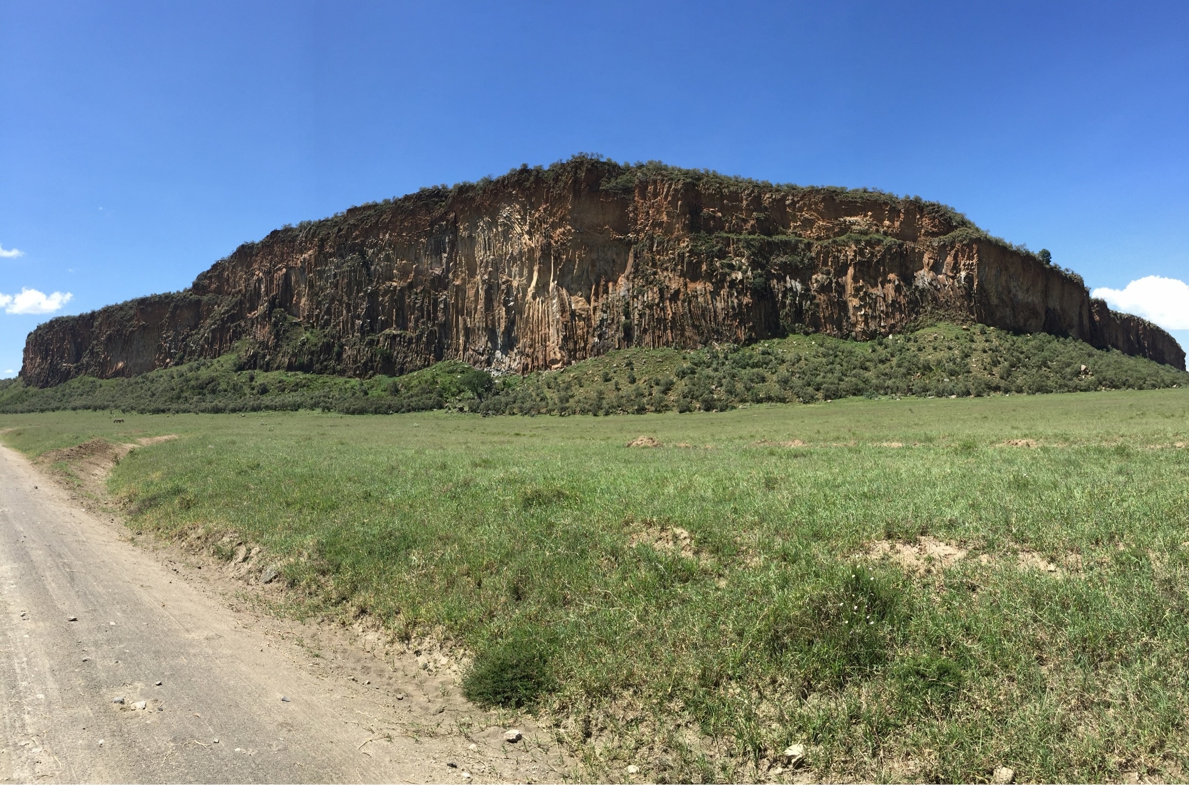 Panoramic shot of the amazing rock formations 