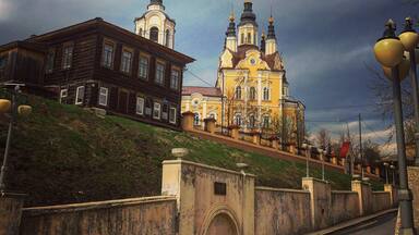 One of the many churches in Tomsk, a funny little student city nit too far away from Novosibirsk in Siberia. Definitely worth staying for a weekend. 