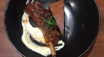 #FoodieFinds
Soul satisfying pork ribs  with cornbread 