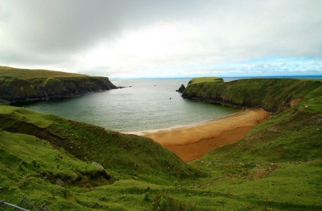 Beautiful beach along the road