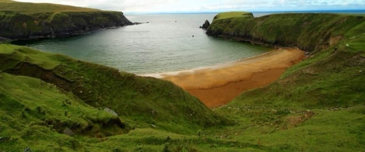 Beautiful beach along the road