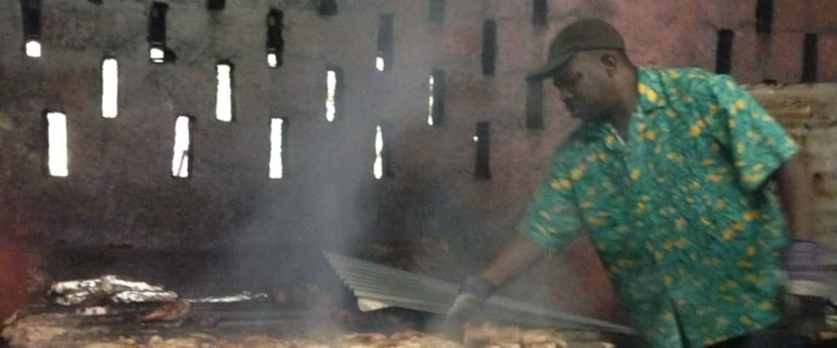 Authentic Jerk Chicken at Scotchies in Jamaica