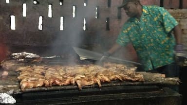 Authentic Jerk Chicken at Scotchies in Jamaica