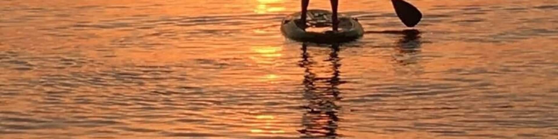 Paddling off into the Minnesota sunset at Green Lake #adventure #adventurephotocontest