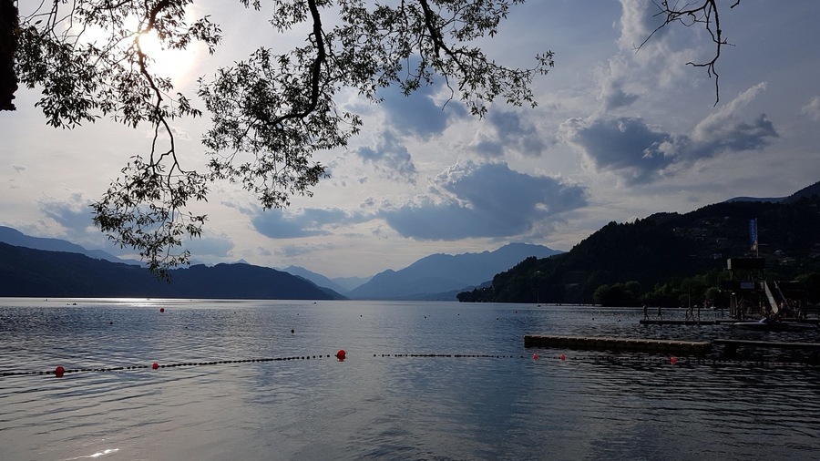Beach at beautiful Döbriach