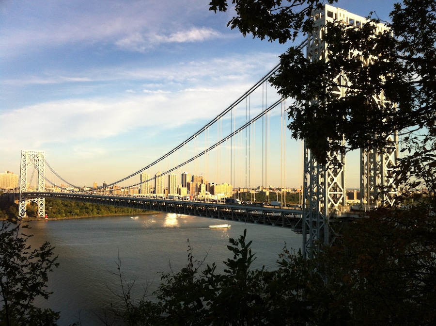 Looking over at New York.