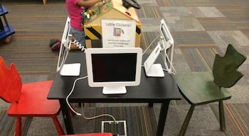 The Maribelle Davis Library has upgraded their iPads for kids to browse! Neat idea!