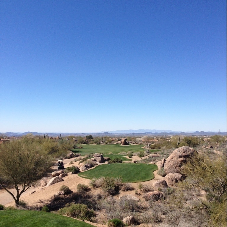 The Monument hole on the Monument course. Fun desert golf. 
