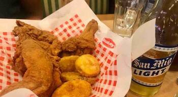 Golden Fried Chicken and Mojos At Shakey’s