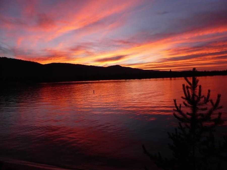 Sunset on Cascade Lake near Donnelly Idaho.