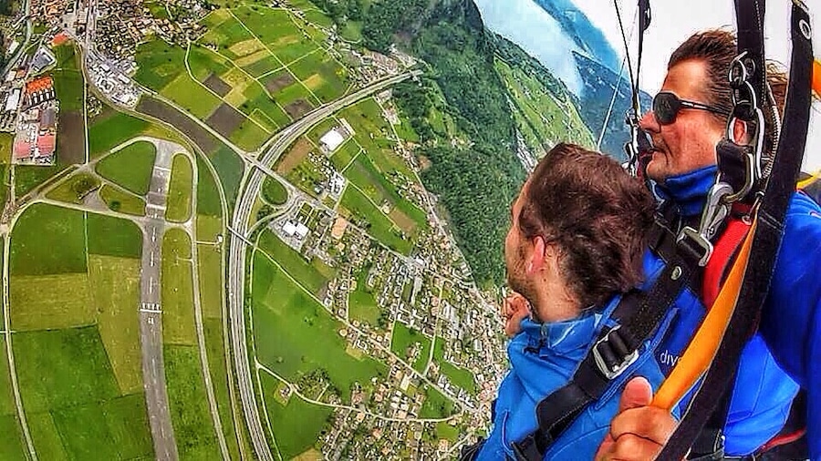 Skydiving.