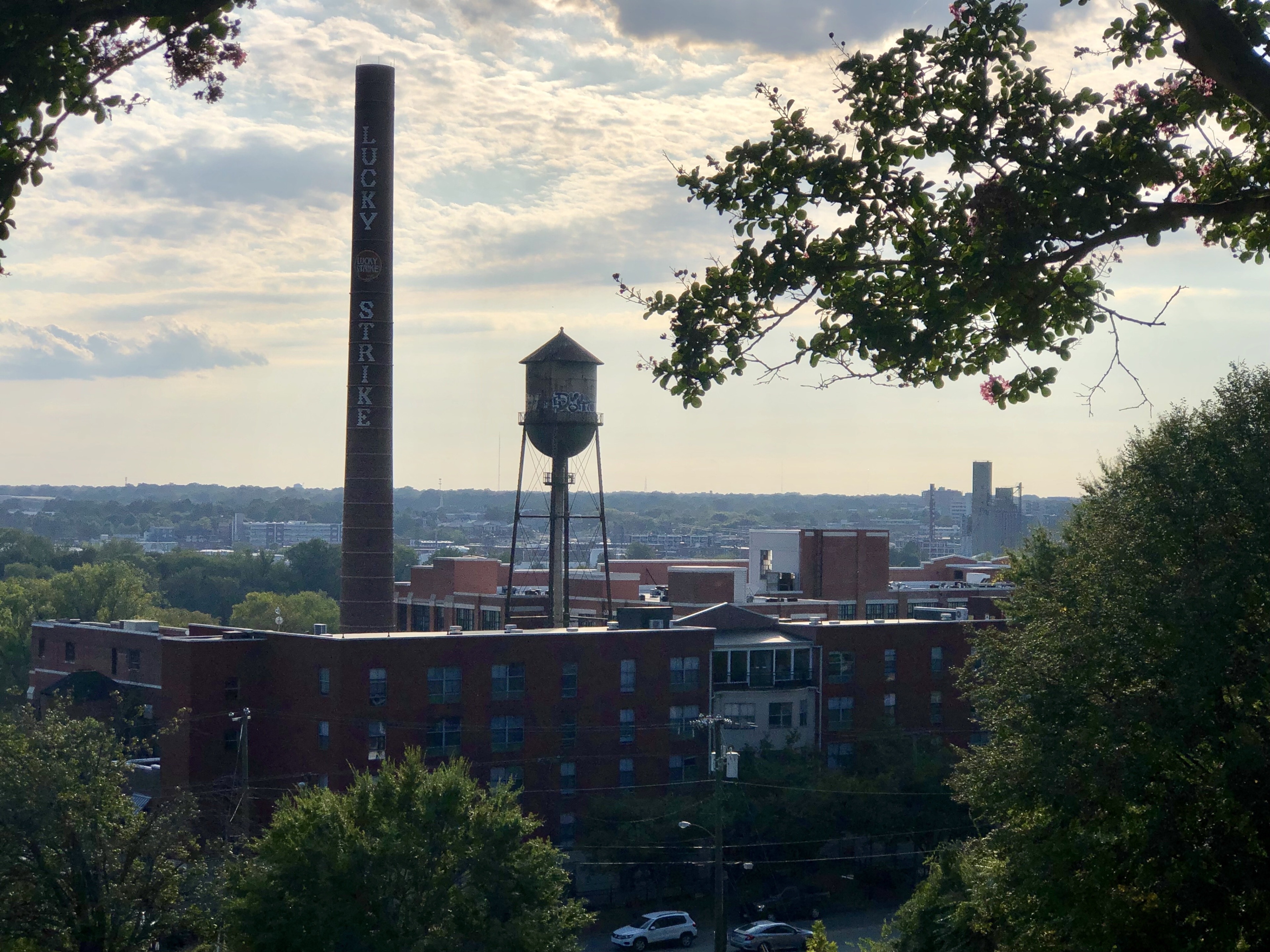 Overlooking Richmond and the old Lucky Strike factory from this city park.